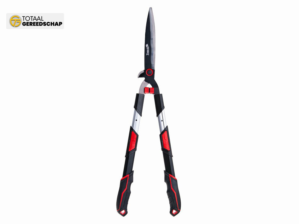 Telescopic hedge shears with wavy blade 735-865mm PTFE