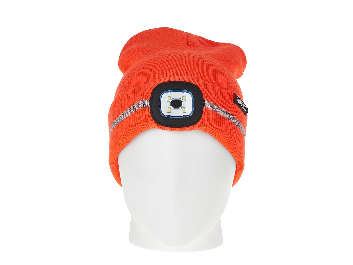 Wintermuts met reflectie en oplaadbare LED-lamp (oranje)