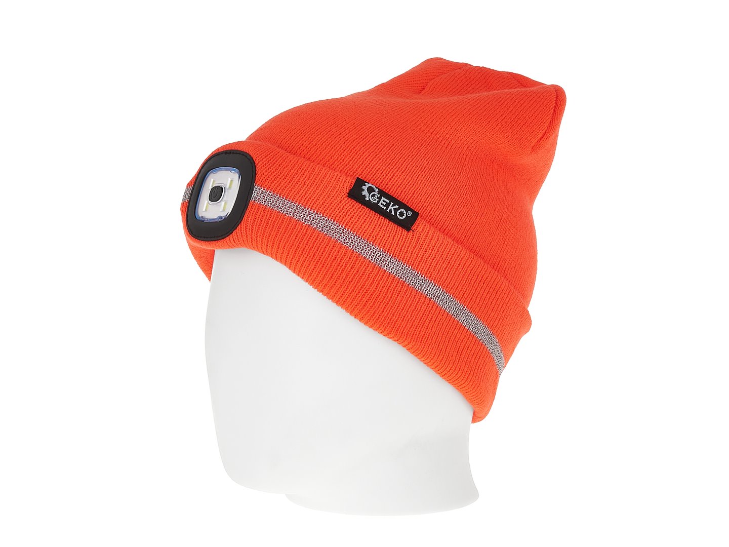 Wintermuts met reflectie en oplaadbare LED-lamp (oranje)