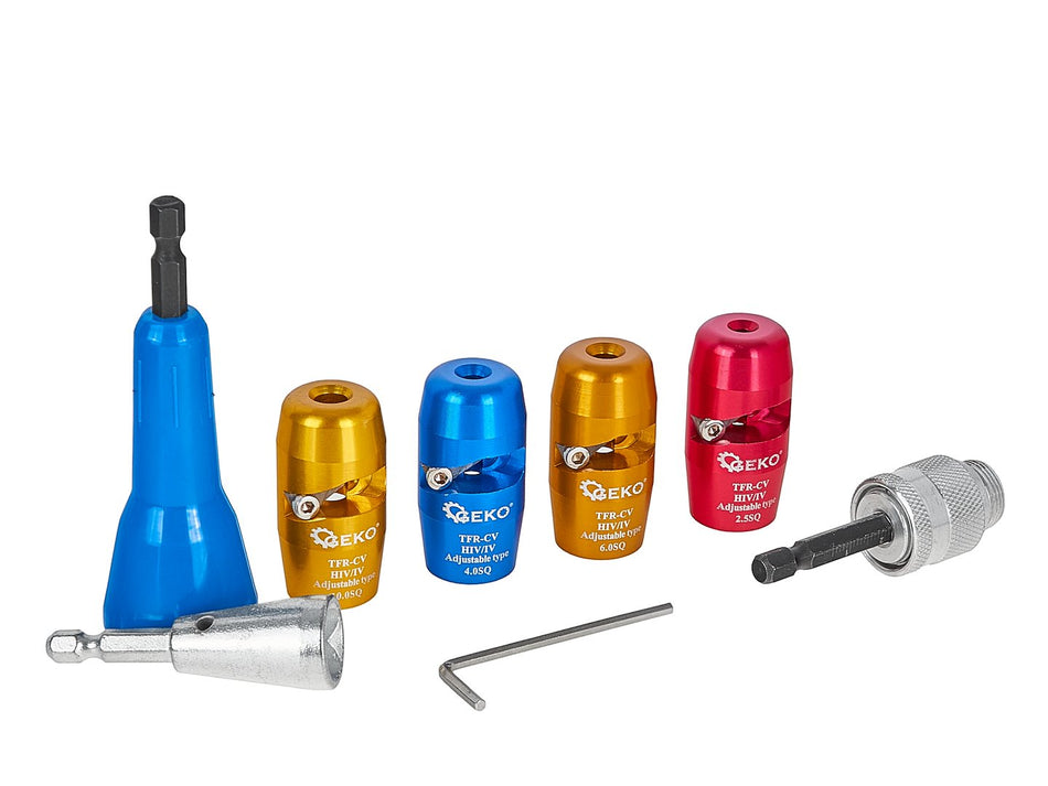 Set voor strippen en krimpen van kabels voor schroefboormachine