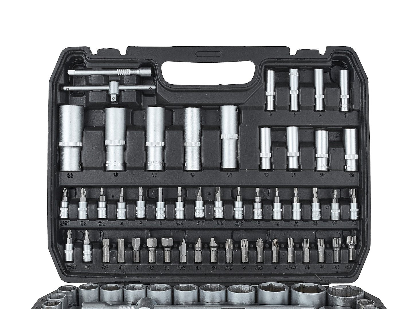 Set dop- en steeksleutels 108-dlg. 1/4" & 1/2"