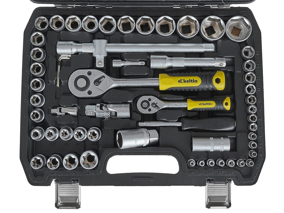 Set dop- en steeksleutels 108-dlg. 1/4" & 1/2"