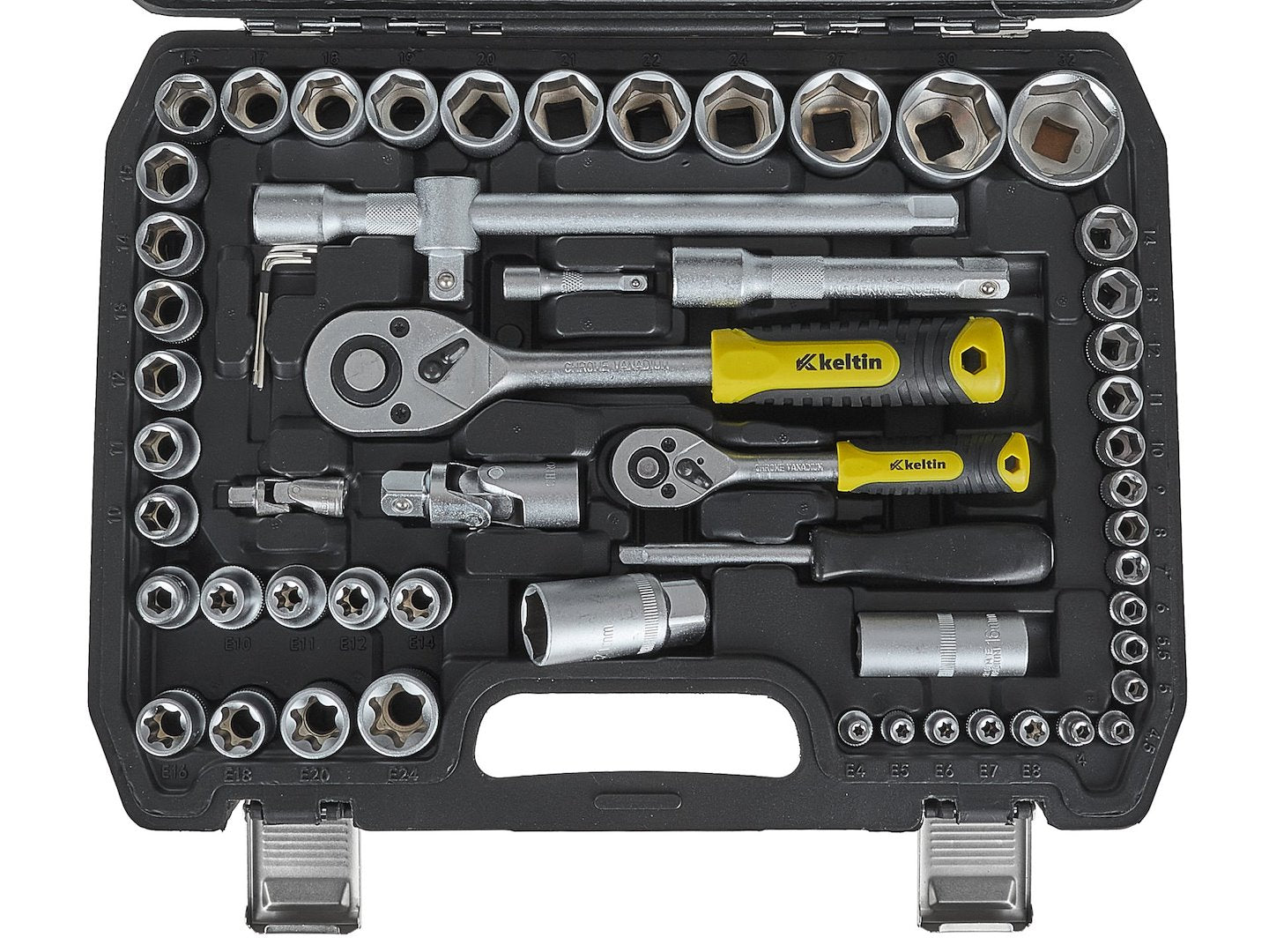 Set dop- en steeksleutels 108-dlg. 1/4" & 1/2"