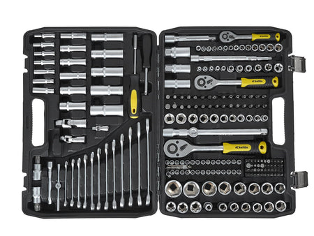 Set dop- en steeksleutels 216-dlg. 1/4", 3/8" & 1/2"