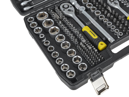 Set dop- en steeksleutels 216-dlg. 1/4", 3/8" & 1/2"
