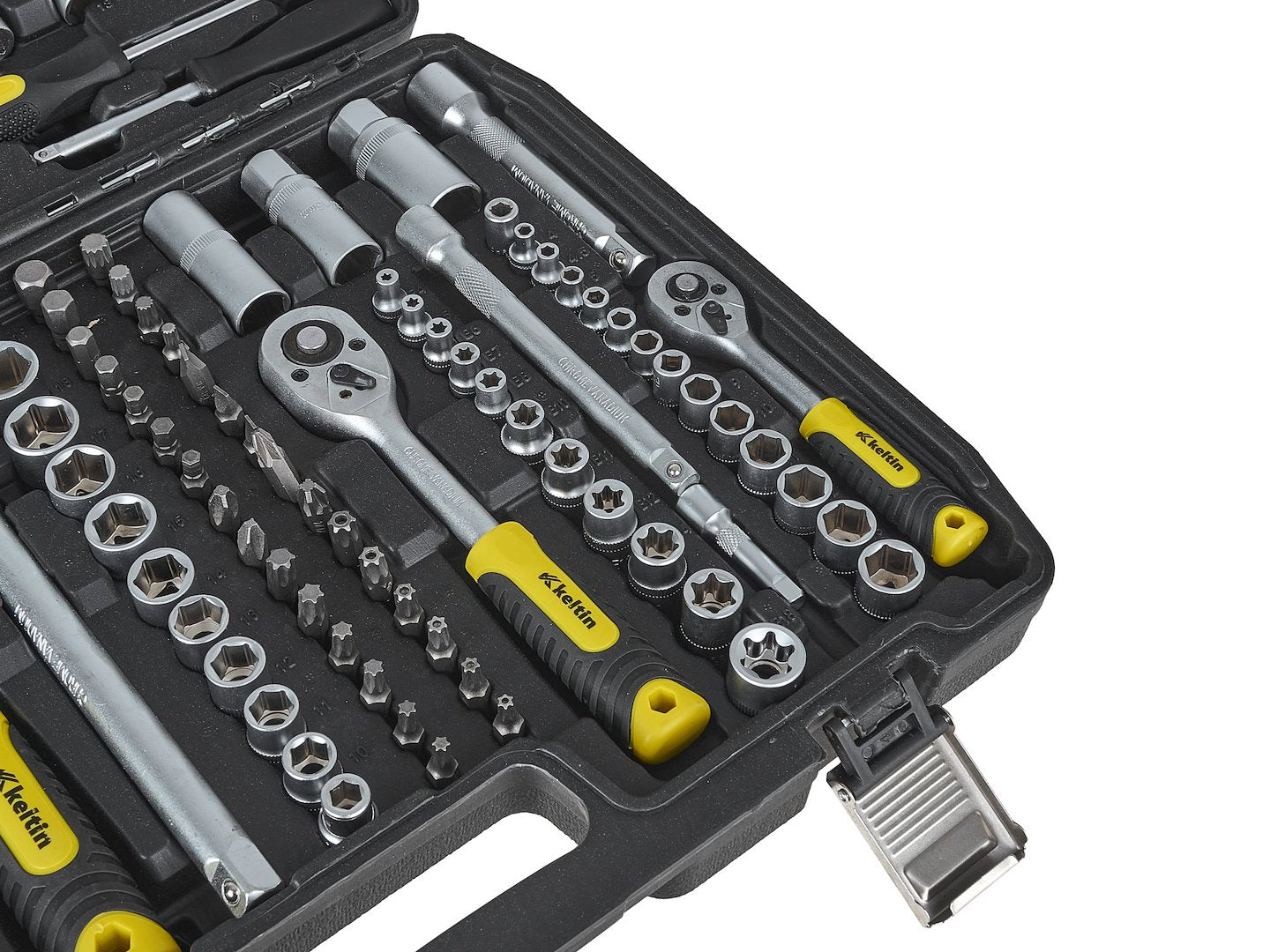 Set dop- en steeksleutels 216-dlg. 1/4", 3/8" & 1/2"