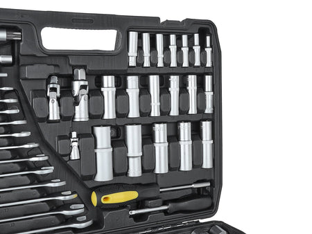 Set dop- en steeksleutels 216-dlg. 1/4", 3/8" & 1/2"