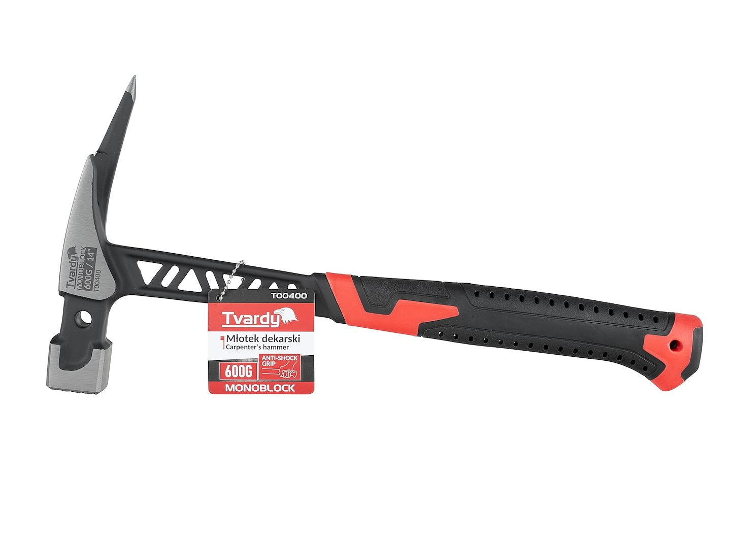 Timmertspiek hamer – dakdekkershamer 600g ANTI-SHOCK MONOBLOCK