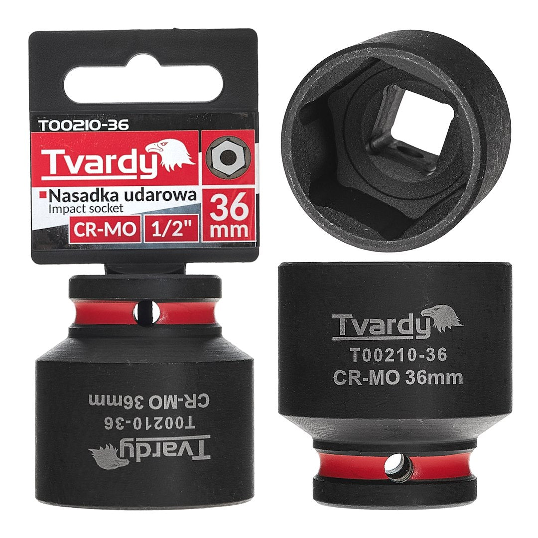 Slagdop 1/2" 6-kant 36mm CR-MO