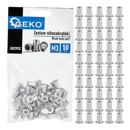 Set aluminium popmoeren M3 0,5-1,5 50st