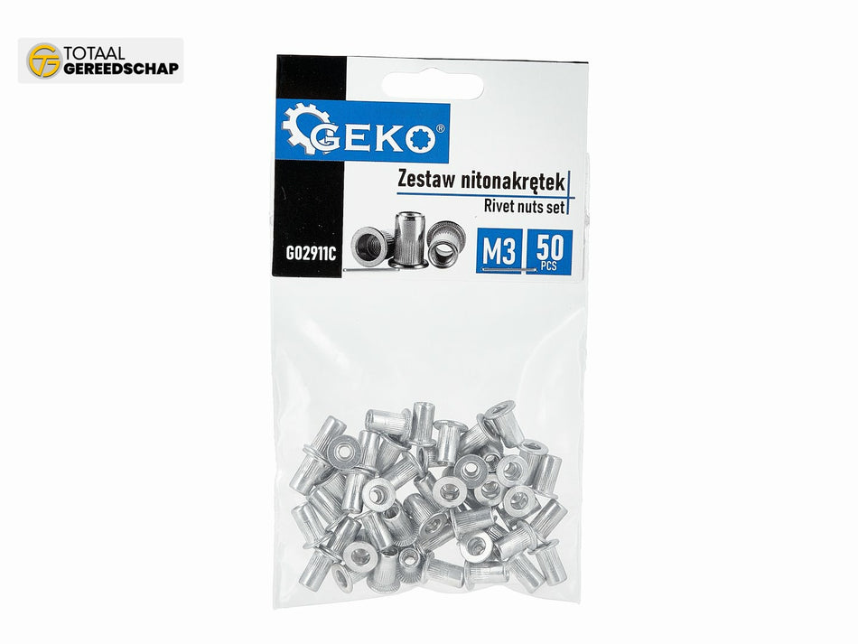 50pcs M3 0.5-1.5 aluminium rivet nuts set