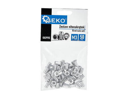 Set aluminium popmoeren M3 0,5-1,5 50st