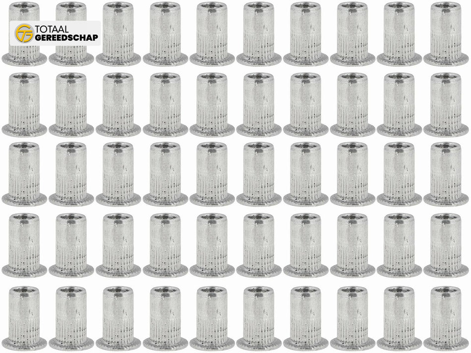 50pcs M4 0.5-2.0 aluminium rivet nuts set