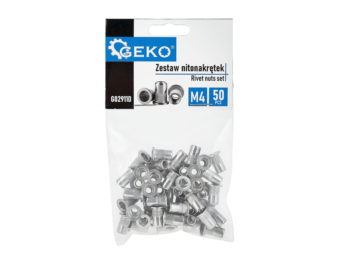 Set aluminium popmoeren M4 0,5-2,0 50st