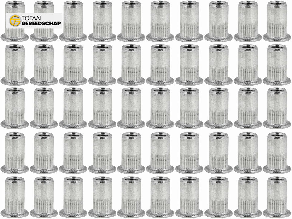 50pcs M5 0.5-2.5 aluminium rivet nuts set