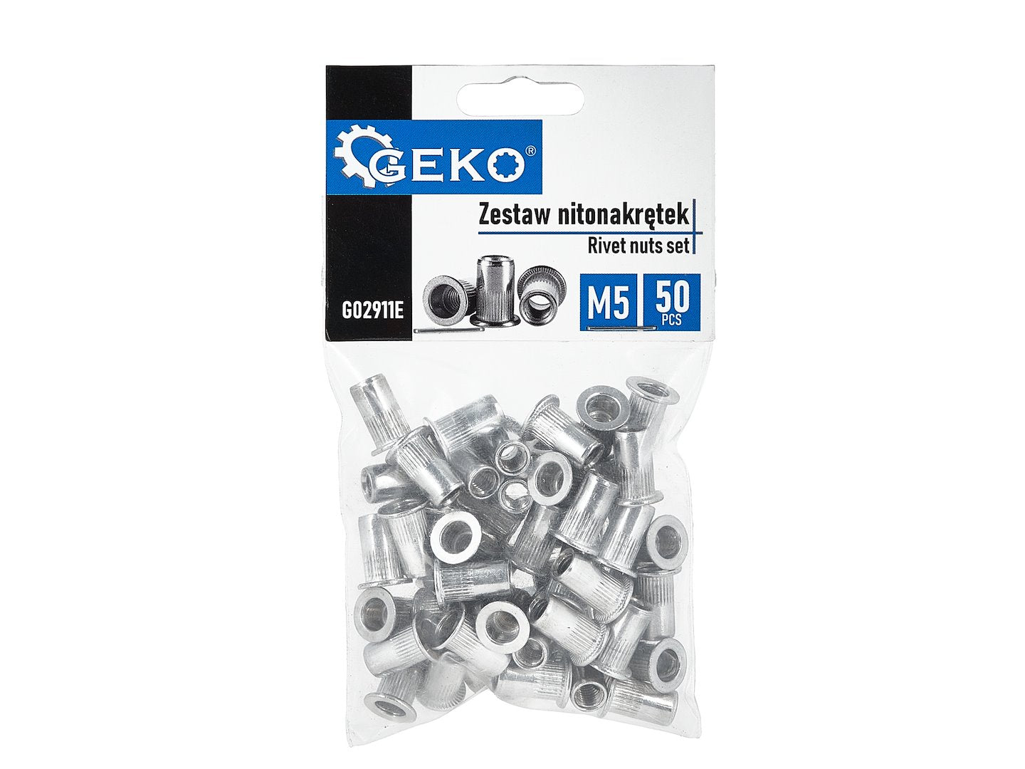 Set aluminium moeren inzet M5 0.5-2.5 50st