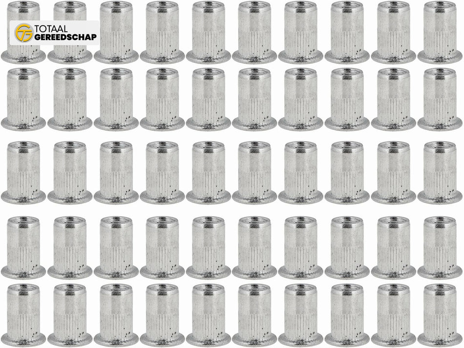 50pcs M6 1.0-3.0 aluminium rivet nuts set