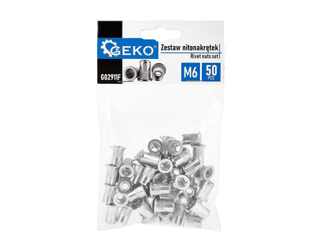 Set aluminium moeren inzet M6 1-3 50st