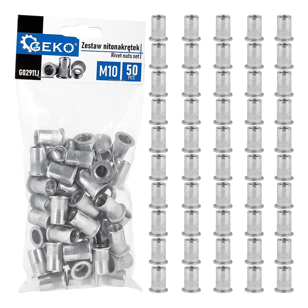 Set aluminium moeren inzet M10 1-3.5 50st