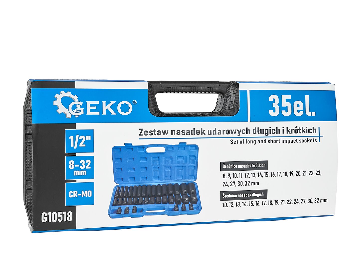 Set lange en korte slagdoppen 1/2" 8-32mm 35st.