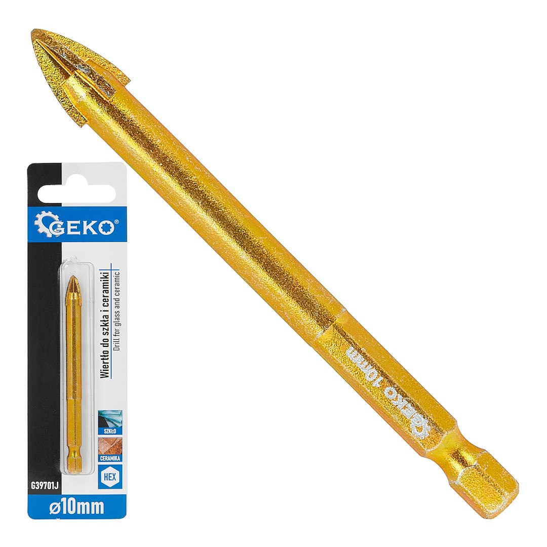 Boor voor glas en keramiek 10mm HEX