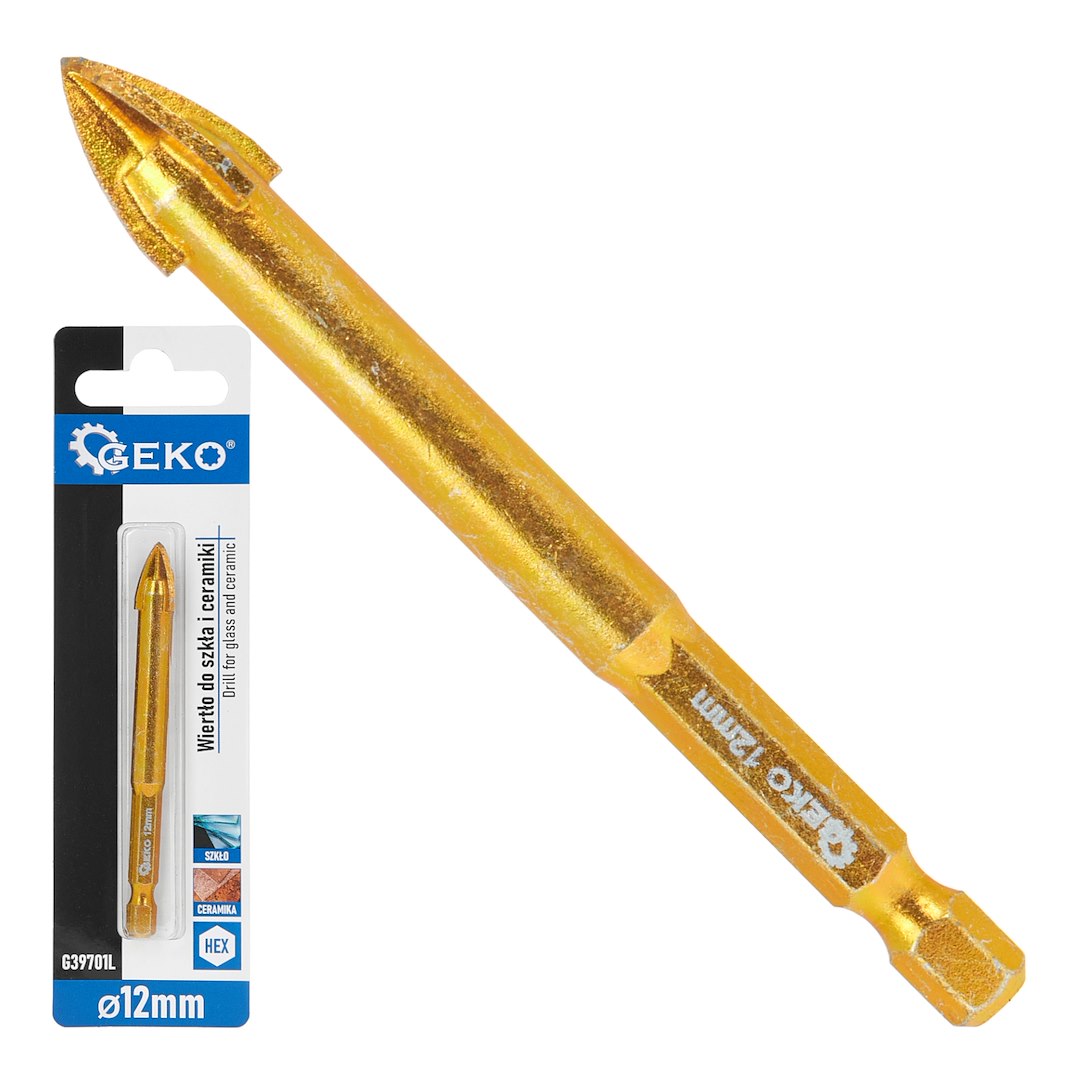 Boor voor glas en keramiek 12mm HEX