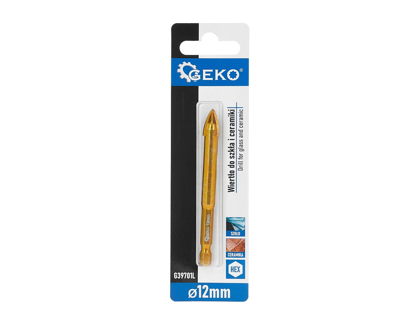 Boor voor glas en keramiek 12mm HEX