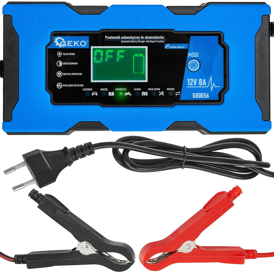 12V 8A automatische autolader met accureparatiefunctie
