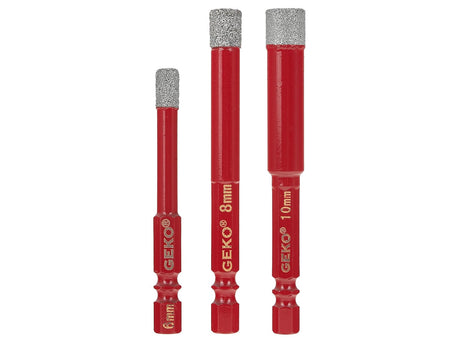 Set van 3 diamantboren voor tegels 6-10mm HEX