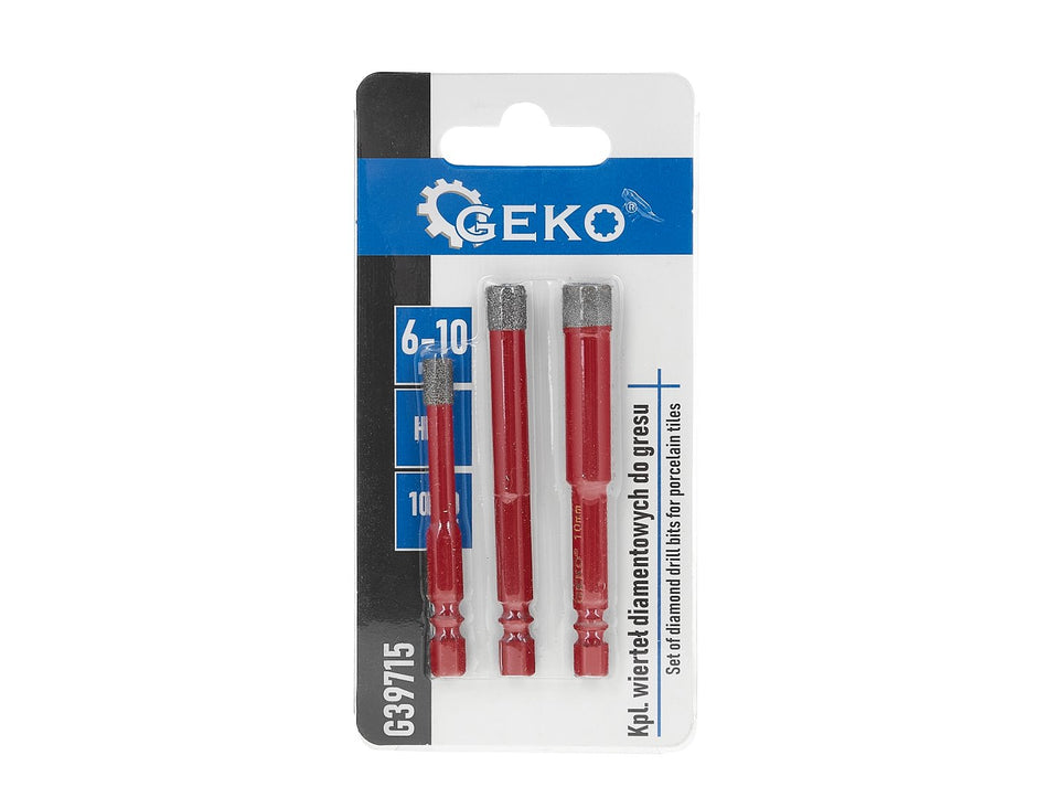 Set van 3 diamantboren voor tegels 6-10mm HEX