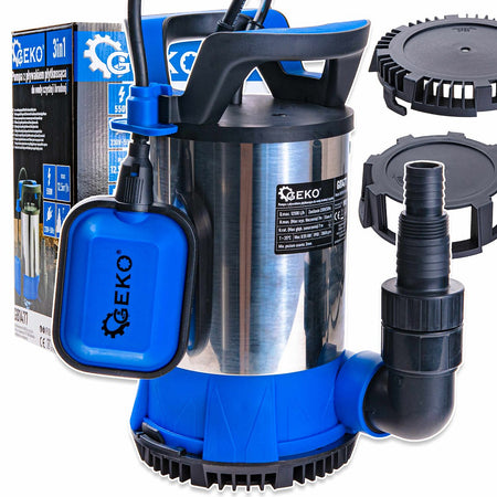 3-in-1 dompelpomp ondiep voor vuil & schoon water met vlotterschakelaar 550W