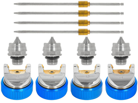 Spuitpistool HVLP 600ml + 4 nozzles (1.4-1.7-2-2.5)