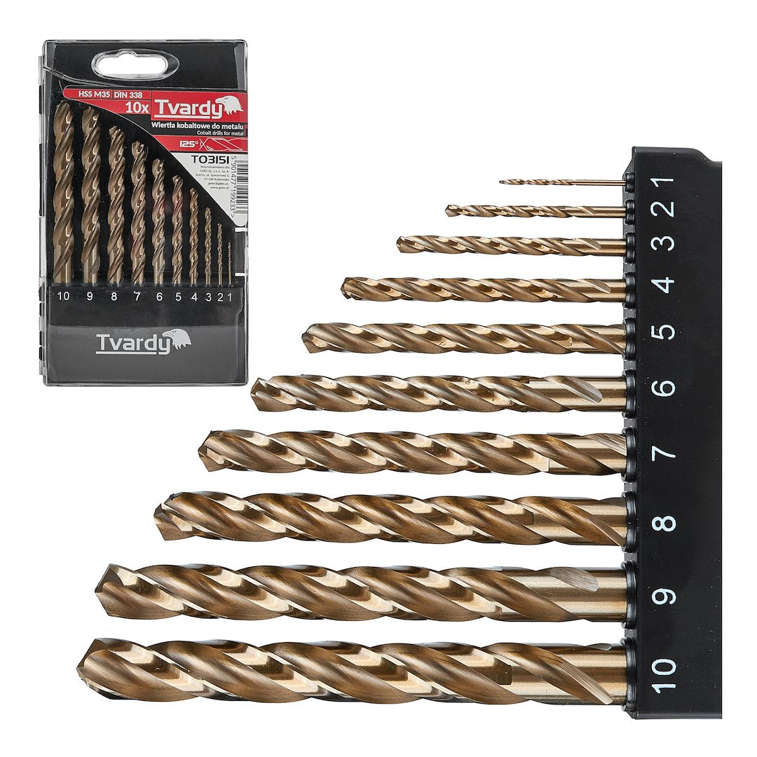 10 stuks 1-10mm kobalt HSS M35 boren