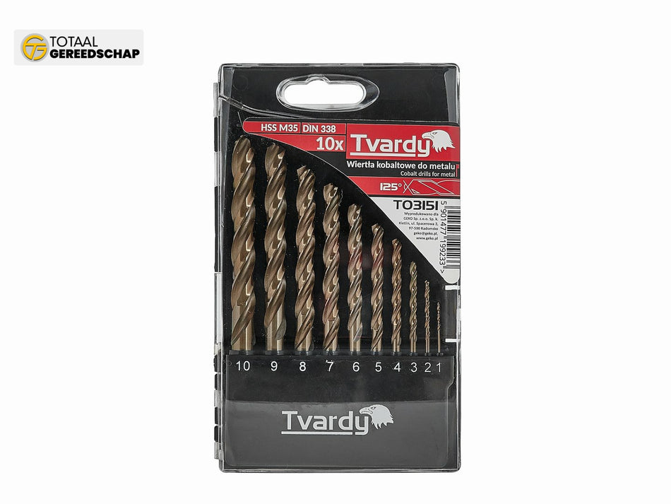 10 stuks 1-10 mm kobalt HSS M35-boren
