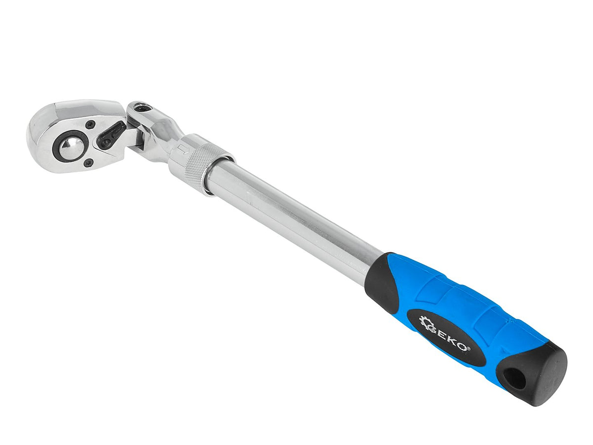 Telescoop flexibele kop ratel met handvat 1/2" 370-510mm 72T CrV