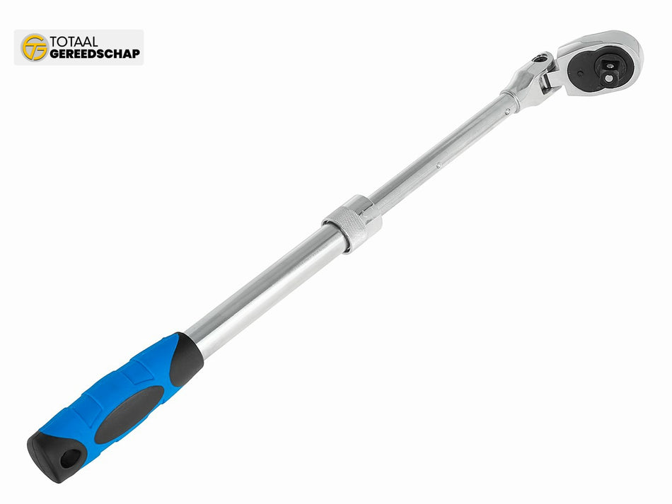 Telescopic flexible head ratchet with handle 1/2" 370-510mm 72T CrV