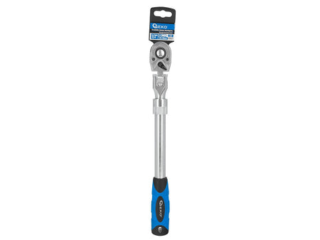 Telescoop flexibele kop ratel met handvat 1/2" 370-510mm 72T CrV