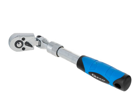 Telescoop flexibele kop ratel met handvat 1/4" 210-278mm 72T CrV