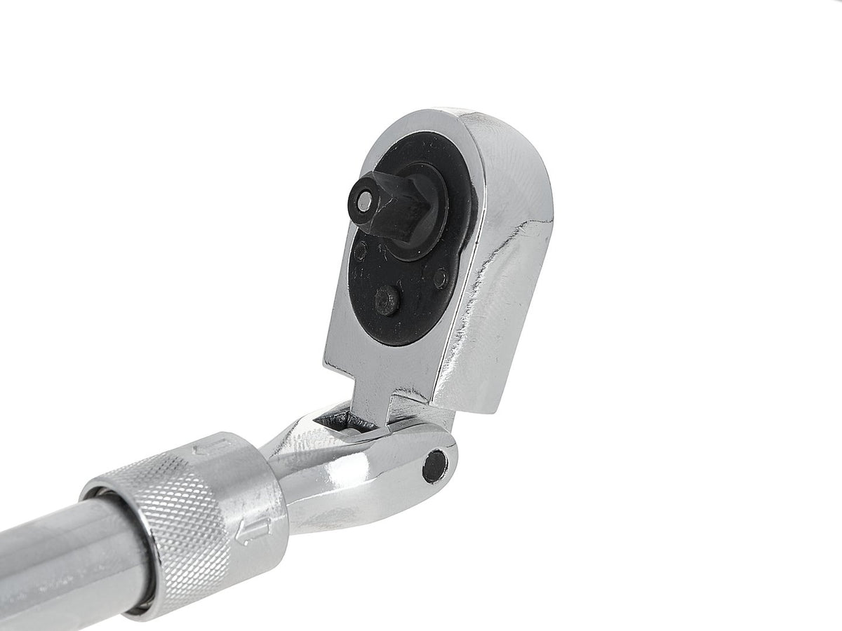 Telescoop flexibele kop ratel met handvat 1/4" 210-278mm 72T CrV