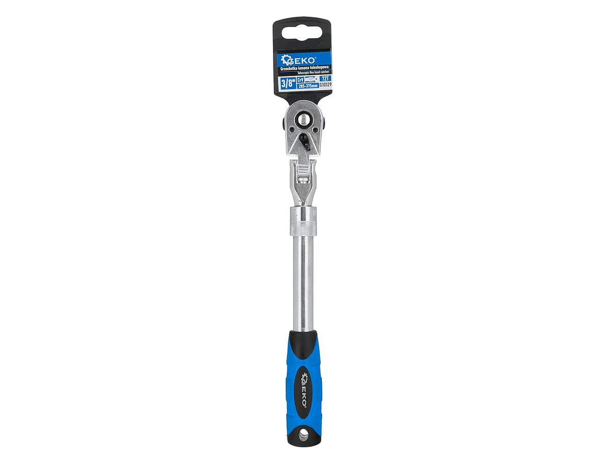 Telescoop flexibele kop ratel met handvat 3/8" 285-375mm 72T CrV