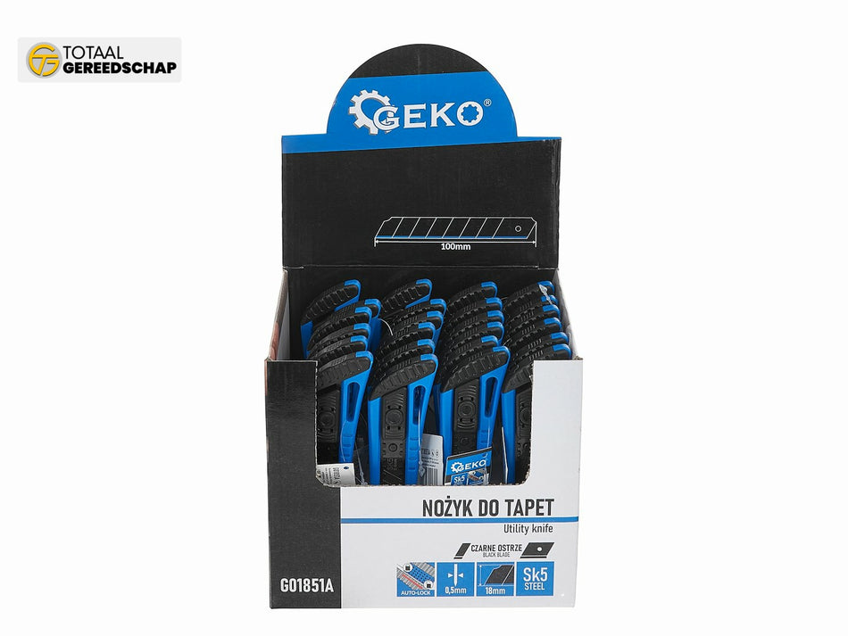 Utility knife 100x18x0.5mm type nr. 2 – display box