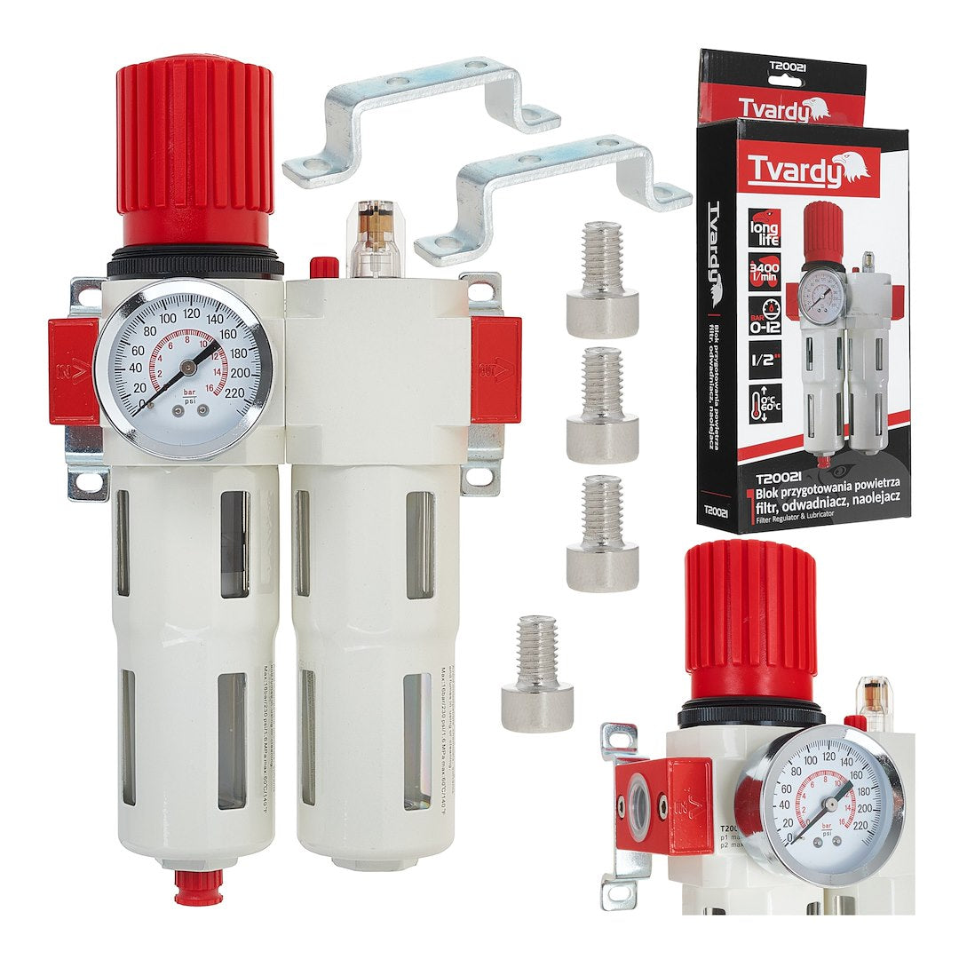 Filter-regelaar & smeerder 1/2"