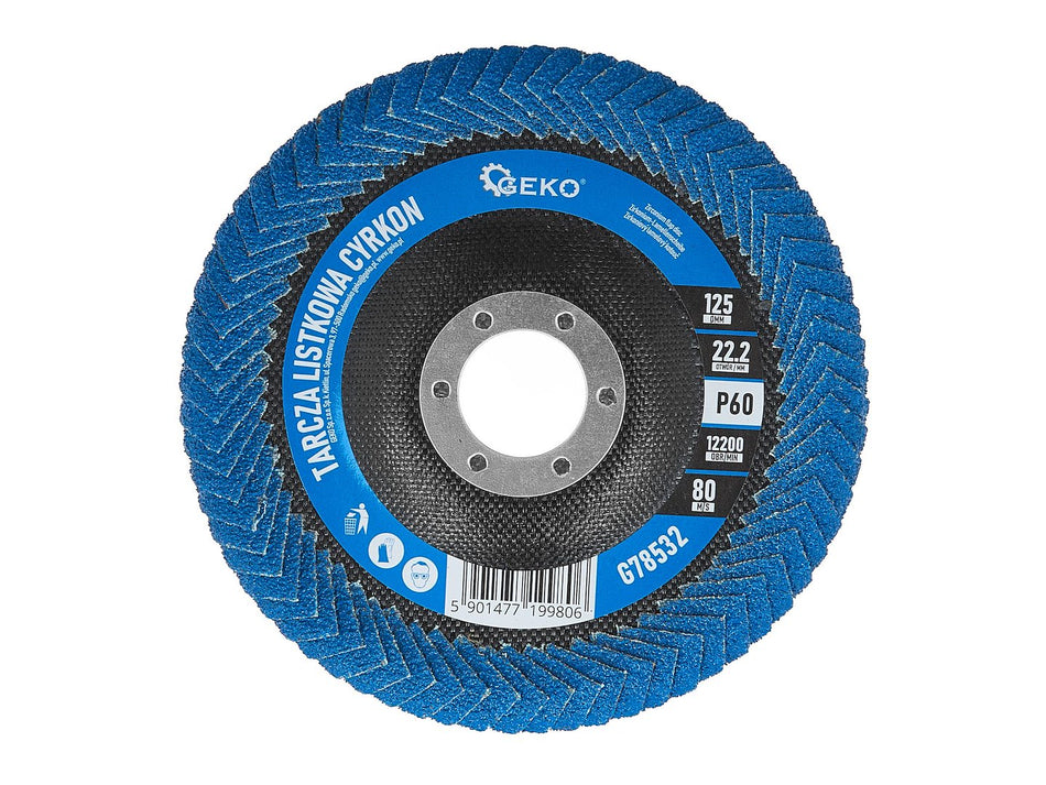 Zirkonium flap-disc voor lieslasnaden 125 P60