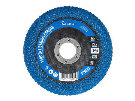 Zirkonium flap-disc voor lieslasnaden 125 P80