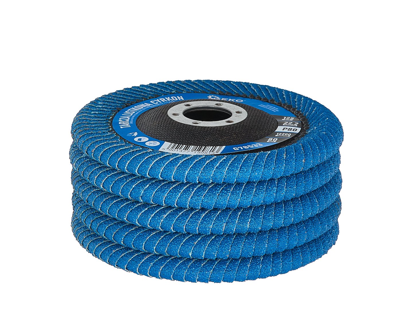 Zirkonium flap-disc voor lieslasnaden 125 P80