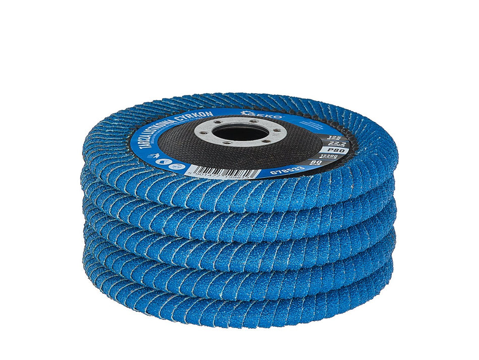 Zirkonium flap-disc voor lieslasnaden 125 P80