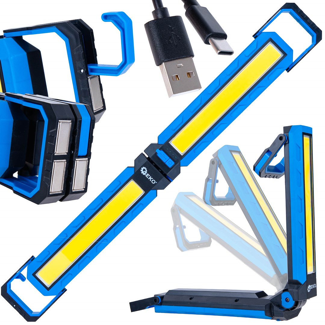 Werkplaats inklapbare lamp met magneten LED COB 10W 4000mAh 1000lm