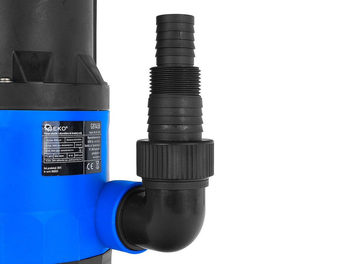 MINI dompelbare kunststof waterpomp met vlotterschakelaar 400W