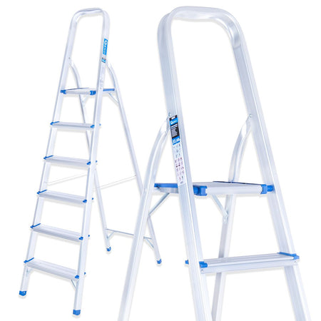 Aluminium huishoudladder 6-treden 150kg