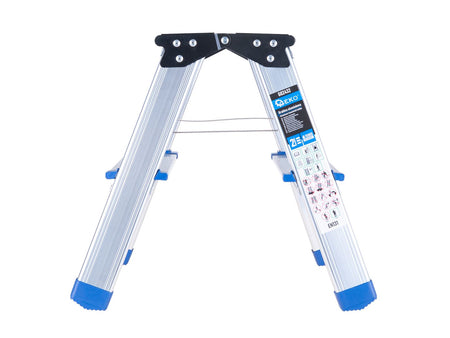 Aluminium dubbelzijdige ladder 2-treden 150kg